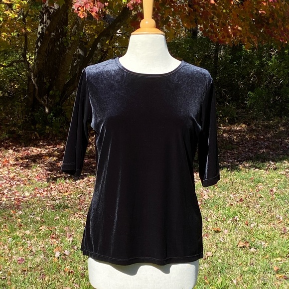 Jessica Holbrook Tops - Black Velvet Top